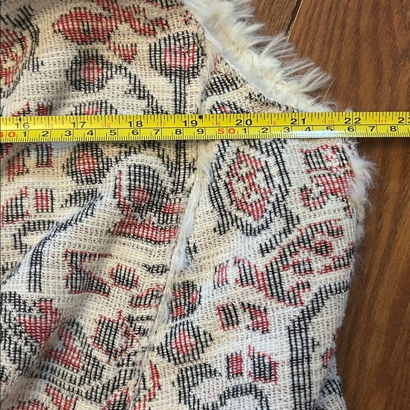 Anthropologie Hei Hei Jacquard Shearling lined vest - Picture 7 of 9